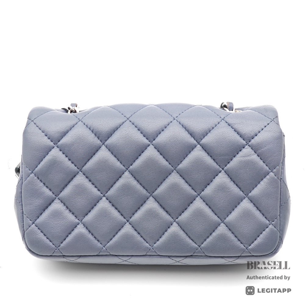 Chanel Mini Matelasse Chain Shoulder Bag Grey Lambskin【ImportFeeFREE】