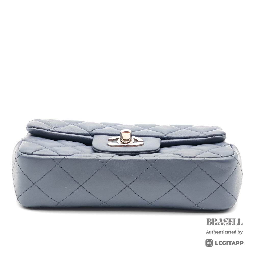 Chanel Mini Matelasse Chain Shoulder Bag Grey Lambskin【ImportFeeFREE】
