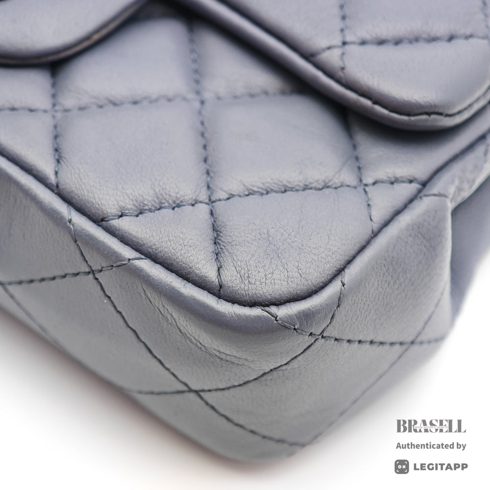 Chanel Mini Matelasse Chain Shoulder Bag Grey Lambskin【ImportFeeFREE】