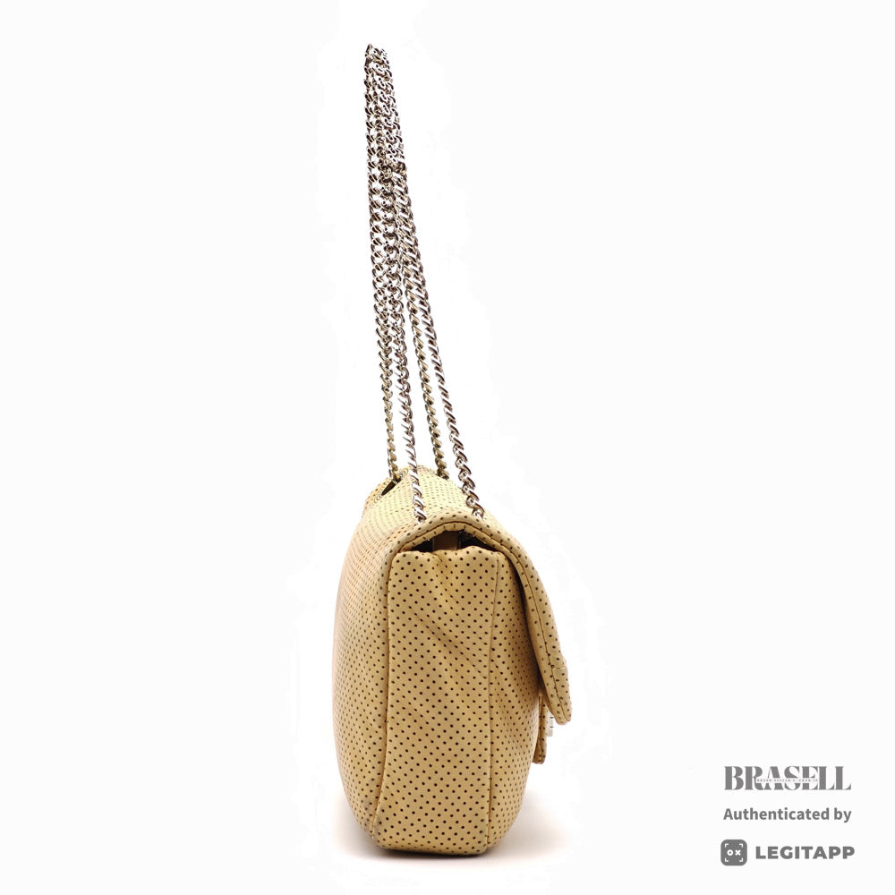 Chanel Chain Shoulder Bag Perforated Leather 【ImportFeeFREE】