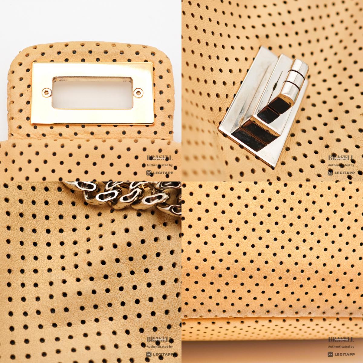 Chanel Chain Shoulder Bag Perforated Leather 【ImportFeeFREE】
