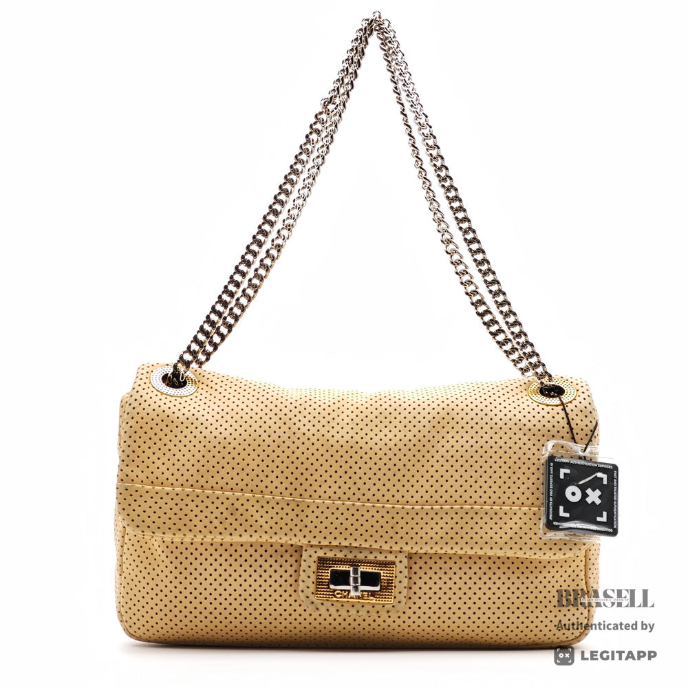 Chanel Chain Shoulder Bag Perforated Leather 【ImportFeeFREE】