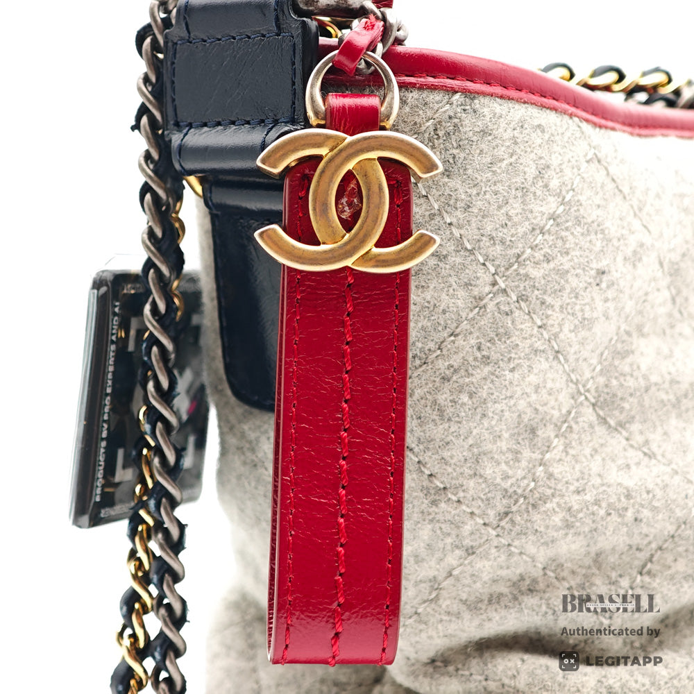 CHANEL Gabriellel Wool Leather Shoulder Bag【ImportFeeFREE】