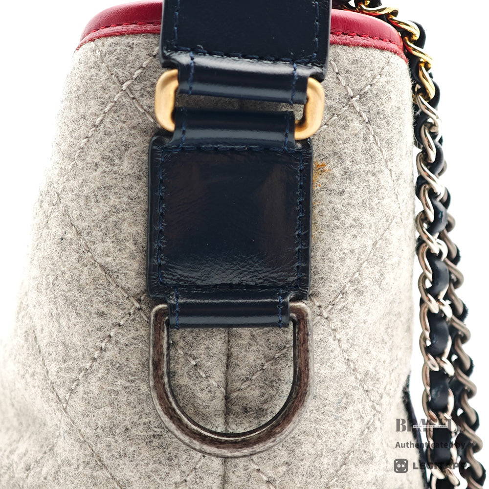 CHANEL Gabriellel Wool Leather Shoulder Bag【ImportFeeFREE】