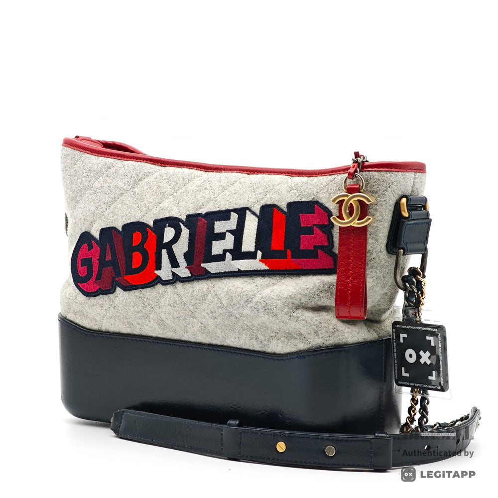 CHANEL Gabriellel Wool Leather Shoulder Bag【ImportFeeFREE】