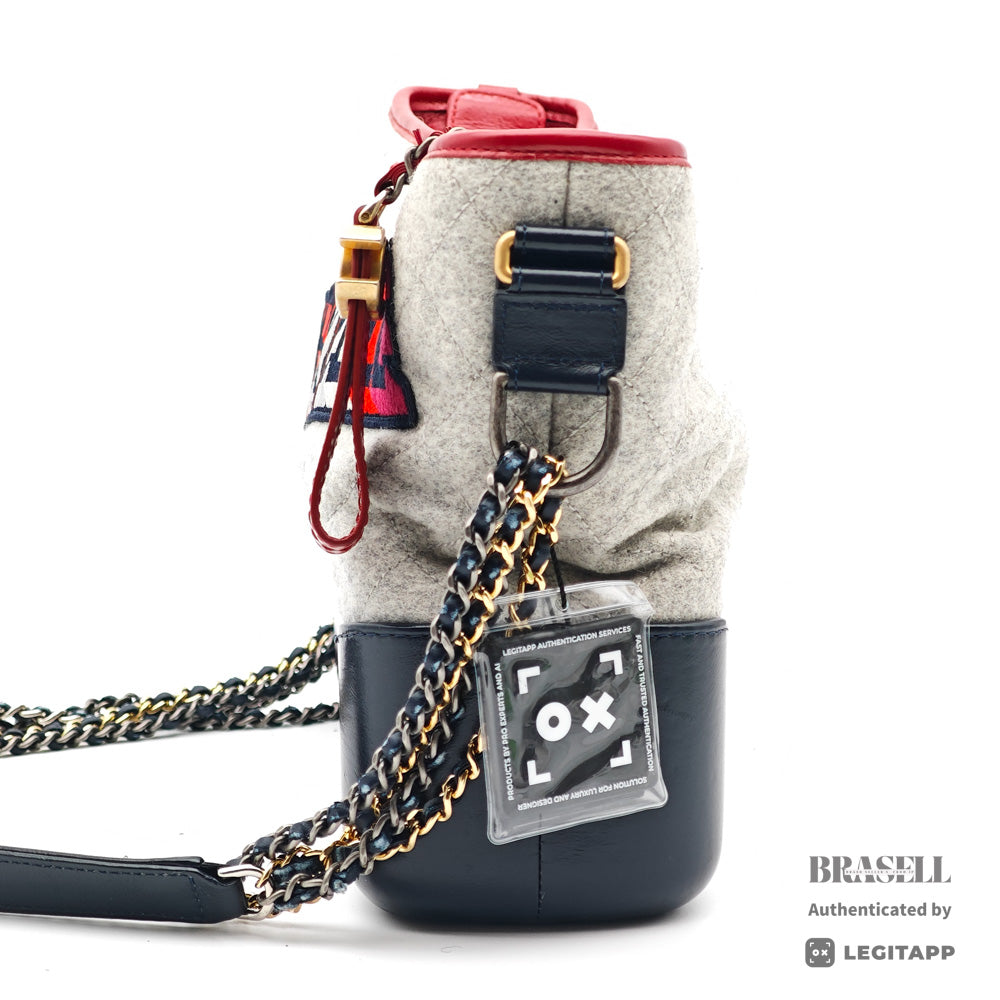 CHANEL Gabriellel Wool Leather Shoulder Bag【ImportFeeFREE】