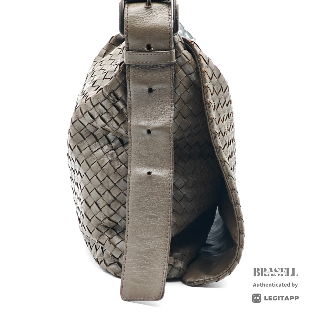 Bottega Veneta crossbody shoulder bag intrecciato leather brown【ImportFeeFREE】