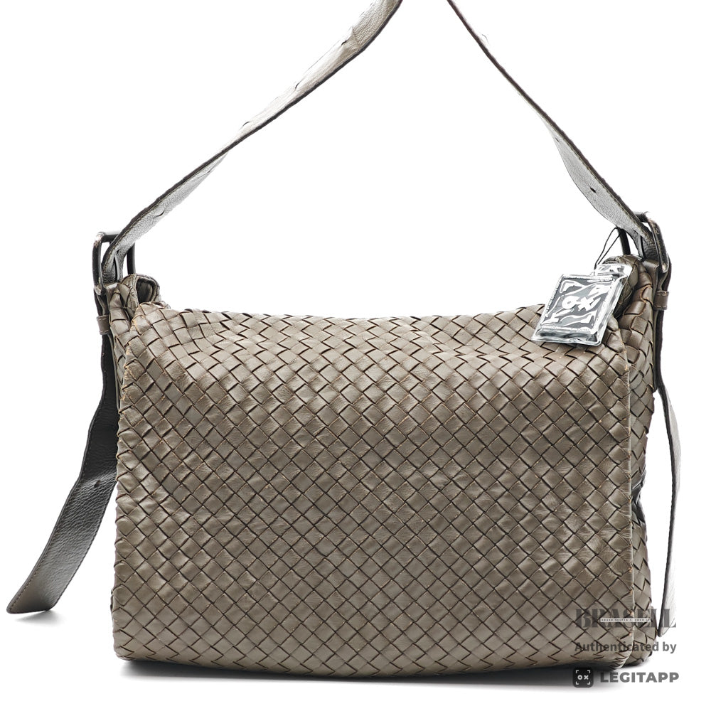 Bottega Veneta crossbody shoulder bag intrecciato leather brown【ImportFeeFREE】