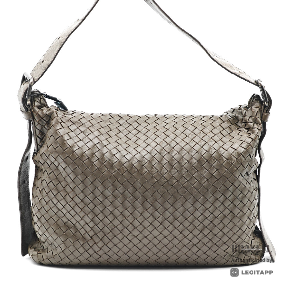 Bottega Veneta crossbody shoulder bag intrecciato leather brown【ImportFeeFREE】