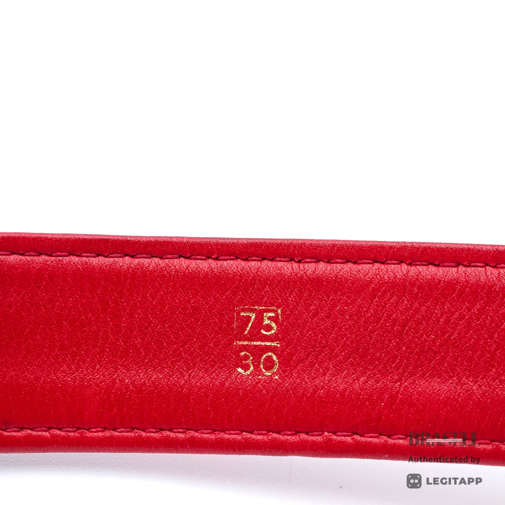 CHANEL Matelasse Quilted Lambskin Leather Red Waist Bag 【ImportFeeFREE】