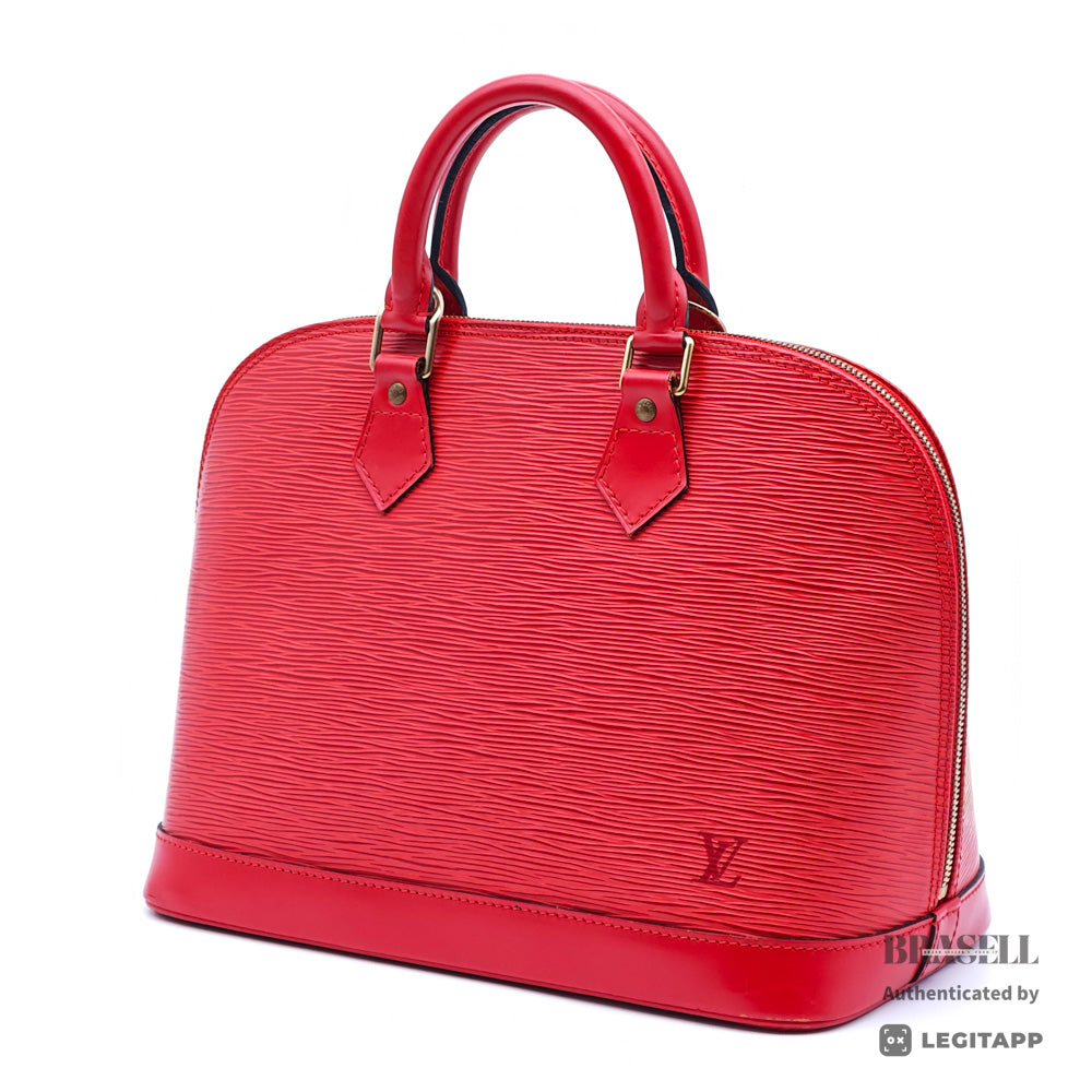 LOUIS VUITTON Alma Epi Leather Black Hand Bag M52147 【ImportFeeFREE】