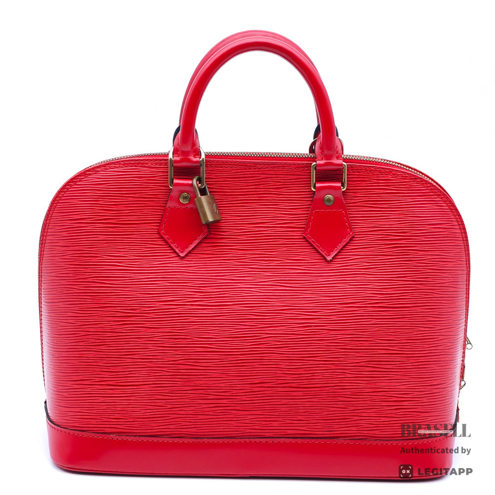 LOUIS VUITTON Alma Epi Leather Black Hand Bag M52147 【ImportFeeFREE】