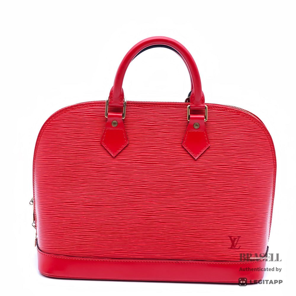 LOUIS VUITTON Alma Epi Leather Black Hand Bag M52147 【ImportFeeFREE】