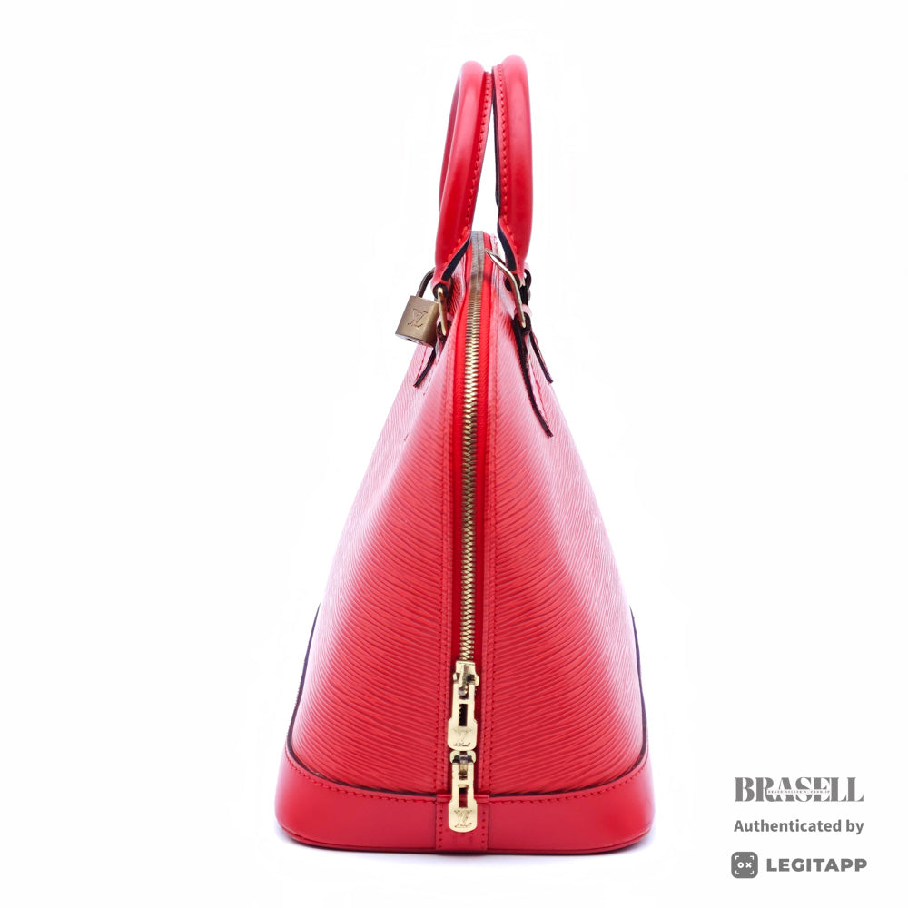 LOUIS VUITTON Alma Epi Leather Black Hand Bag M52147 【ImportFeeFREE】