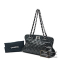 CHANEL 2.55 Matelasse Patent Leather Chain Shoulder Bag Black 【ImportFeeFREE】