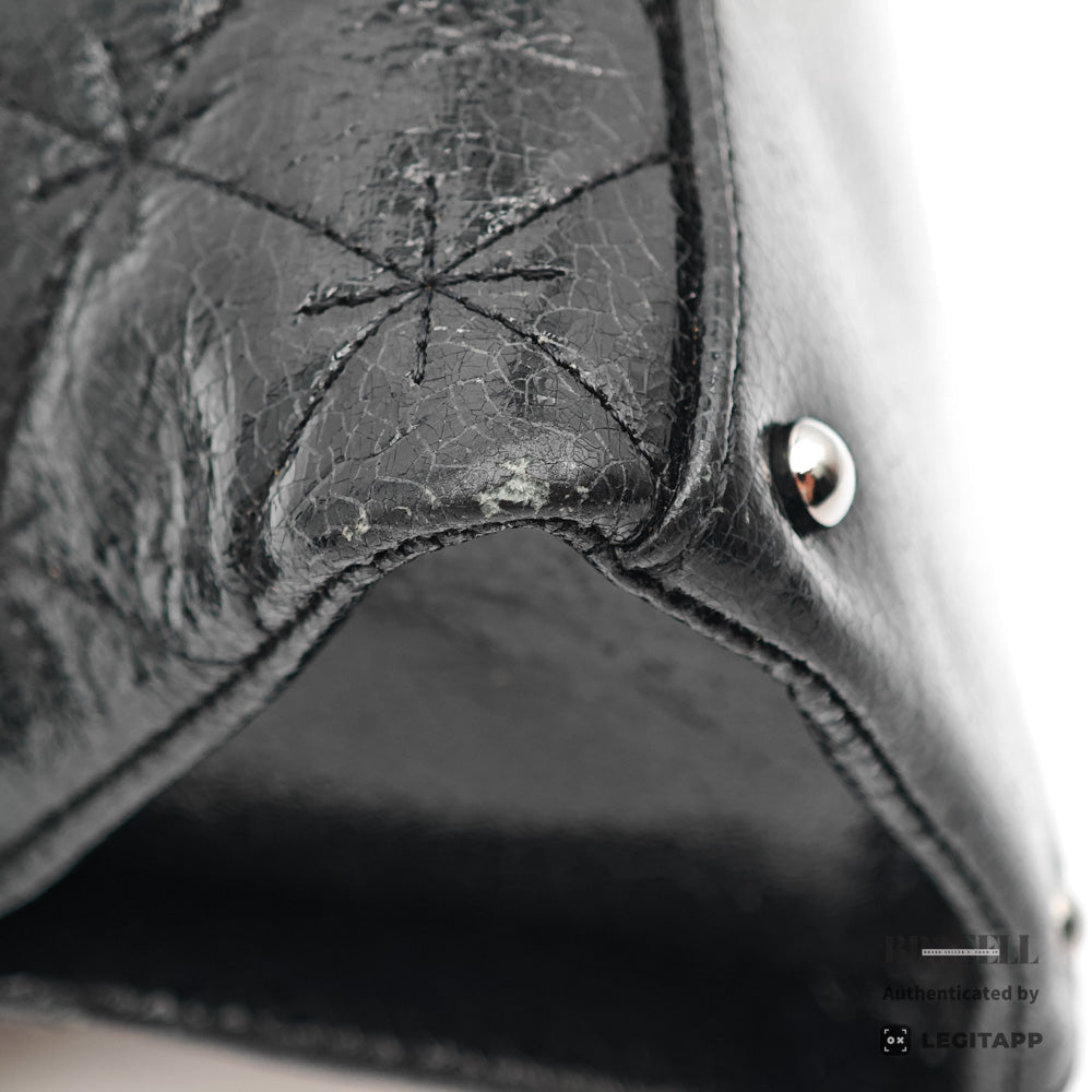 CHANEL 2.55 Matelasse Patent Leather Chain Shoulder Bag Black 【ImportFeeFREE】