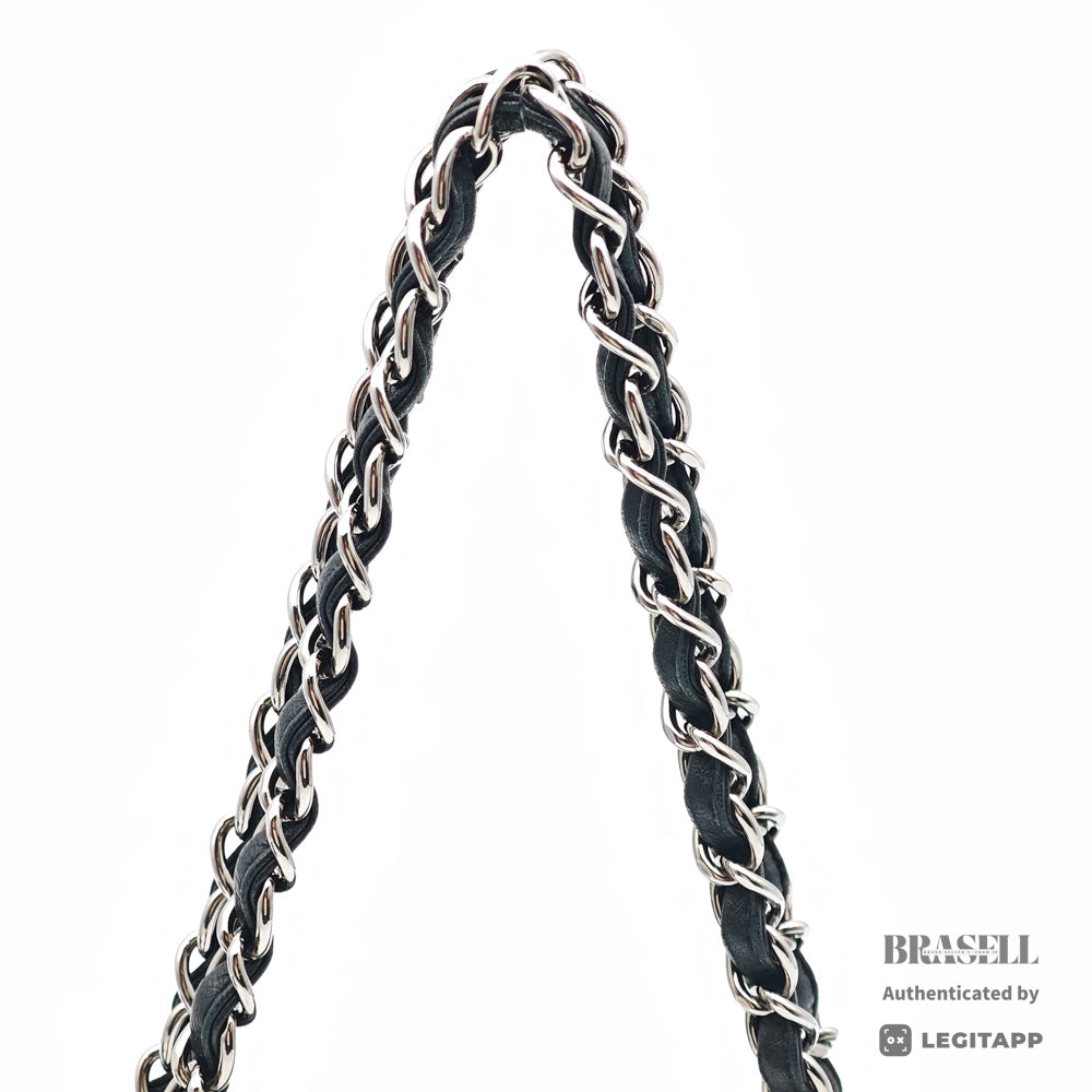 CHANEL 2.55 Matelasse Patent Leather Chain Shoulder Bag Black 【ImportFeeFREE】