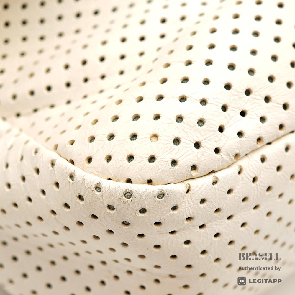 Chanel Perforated Leather ChainShoulder Bag White Women's 【ImportFeeFREE】