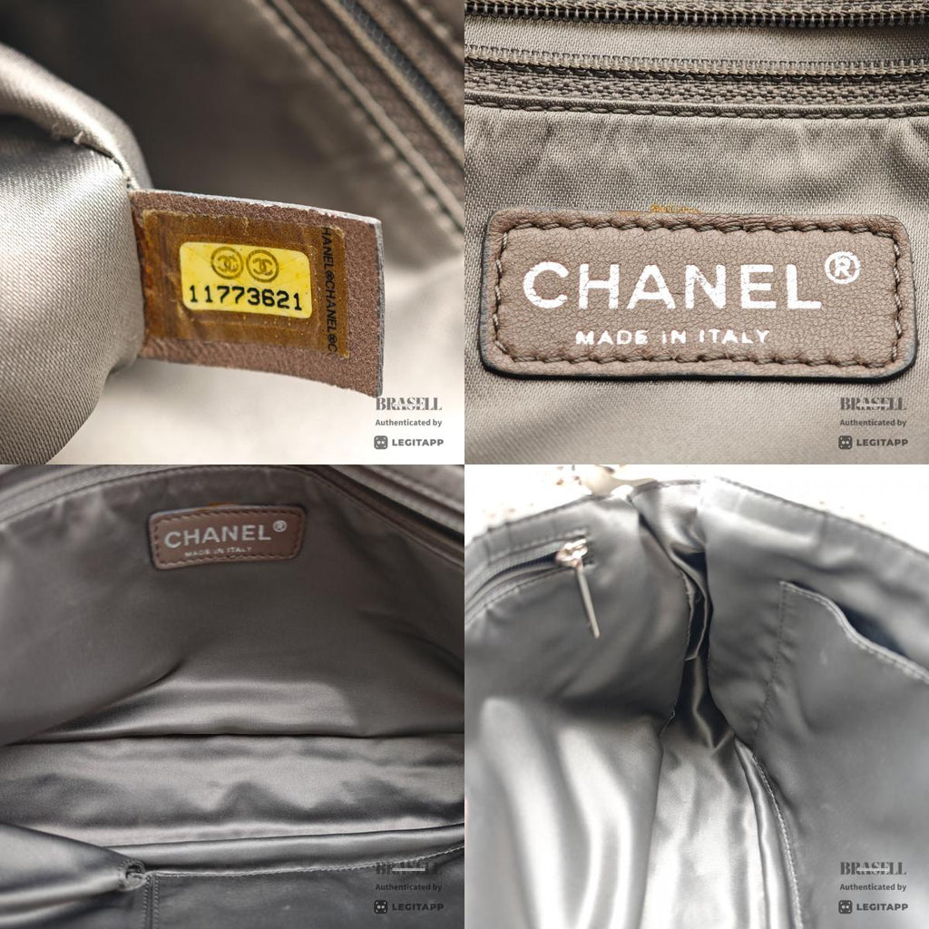 Chanel Perforated Leather ChainShoulder Bag White Women's 【ImportFeeFREE】