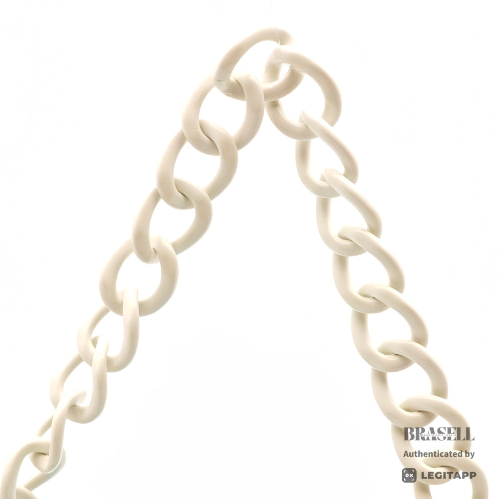 CHANEL Terry Cloth CC Logo Plastic Chain Shoulder Bag 【ImportFeeFREE】
