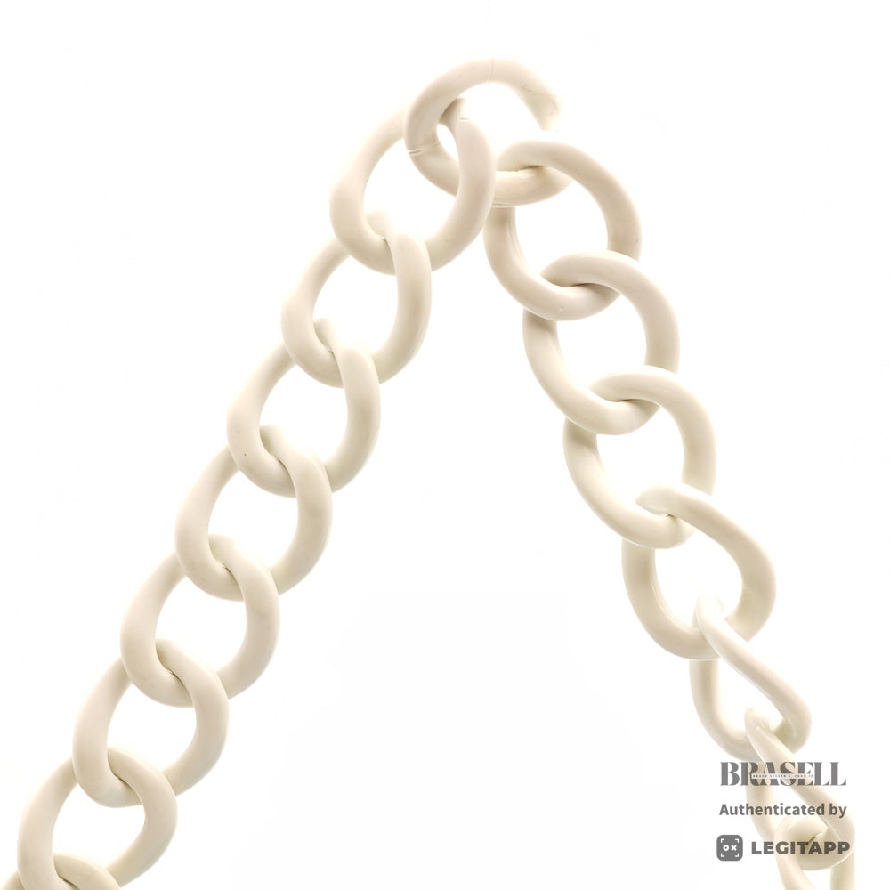CHANEL Terry Cloth CC Logo Plastic Chain Shoulder Bag 【ImportFeeFREE】