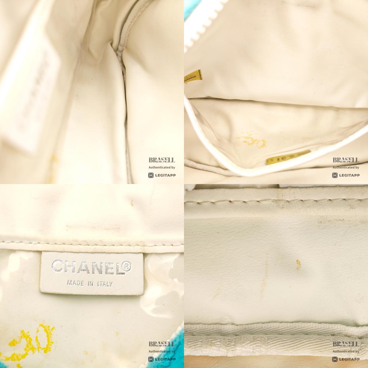 CHANEL Terry Cloth CC Logo Plastic Chain Shoulder Bag 【ImportFeeFREE】