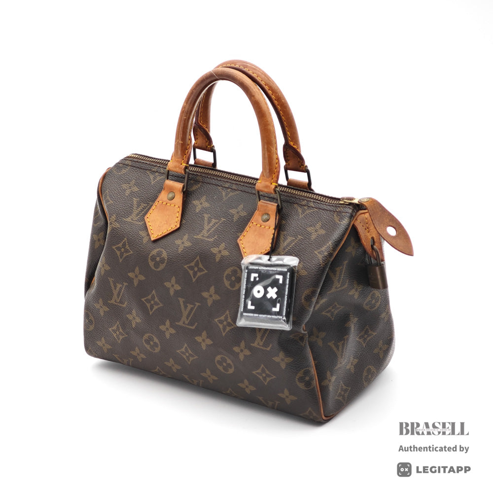 LOUIS VUITTON Speedy 25 Monogram Canvas Brown Hand Bag M41528 【ImportFeeFREE】