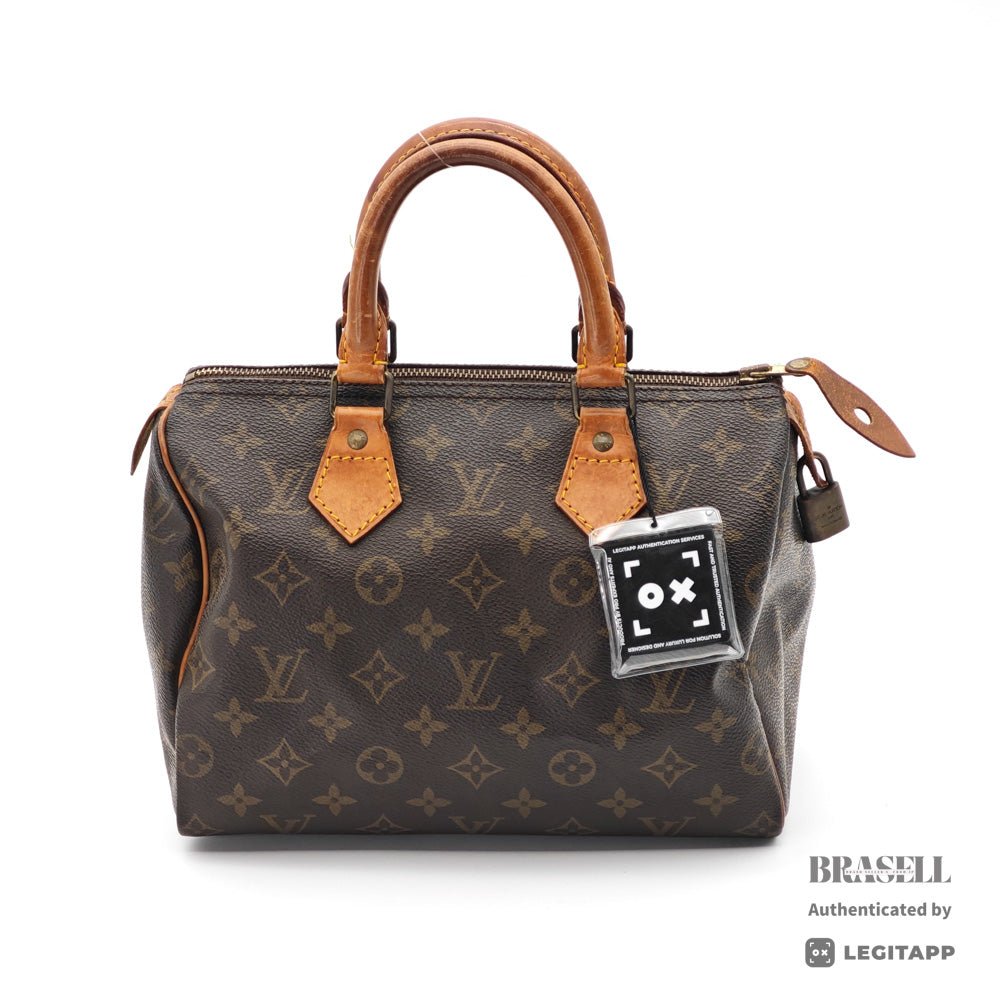 LOUIS VUITTON Speedy 25 Monogram Canvas Brown Hand Bag M41528 【ImportFeeFREE】