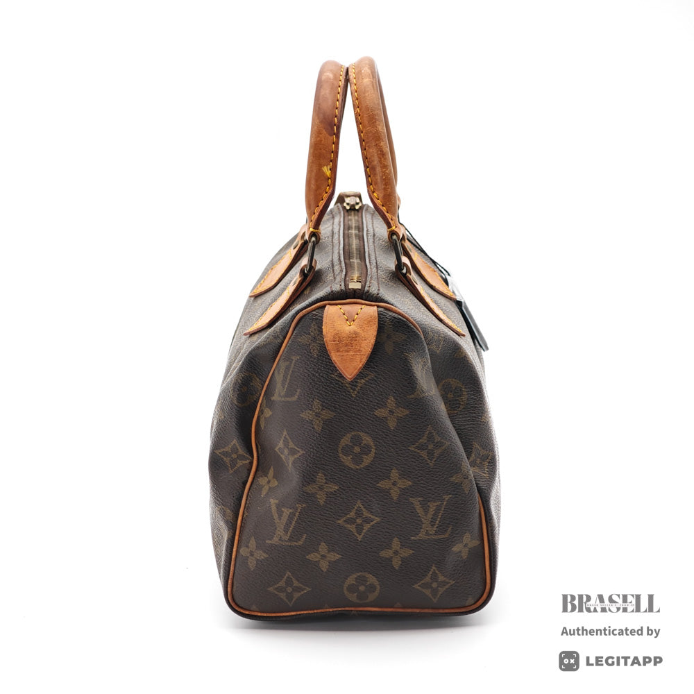 LOUIS VUITTON Speedy 25 Monogram Canvas Brown Hand Bag M41528 【ImportFeeFREE】