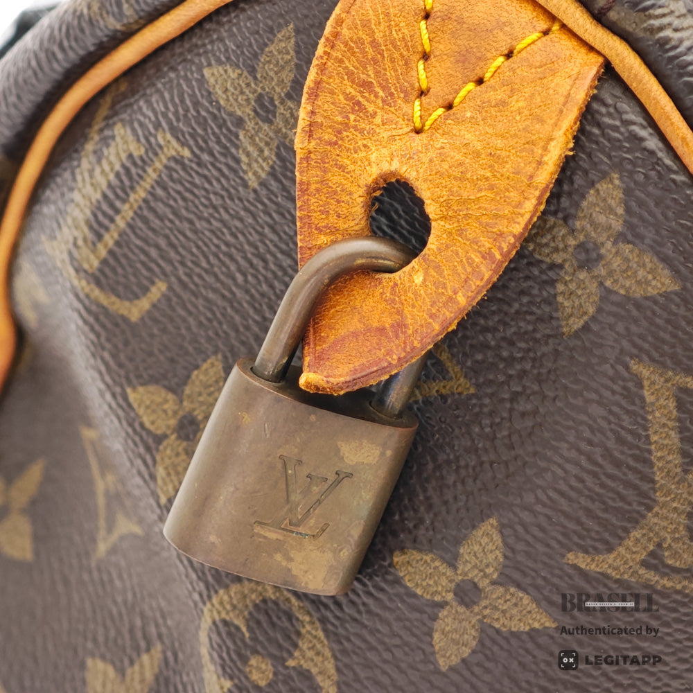 LOUIS VUITTON Speedy 25 Monogram Canvas Brown Hand Bag M41528 【ImportFeeFREE】