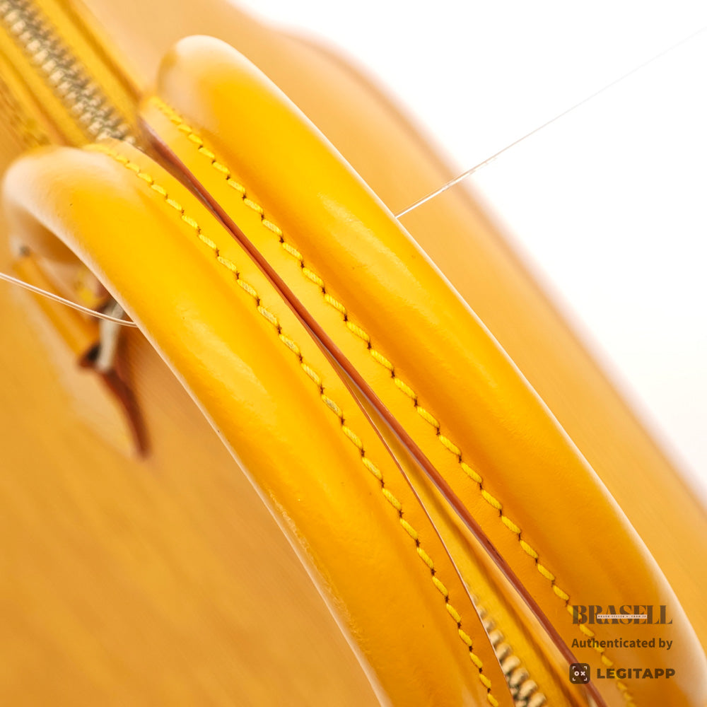 LOUIS VUITTON Alma Epi Leather Yellow Hand Bag M52149 【ImportFeeFREE】