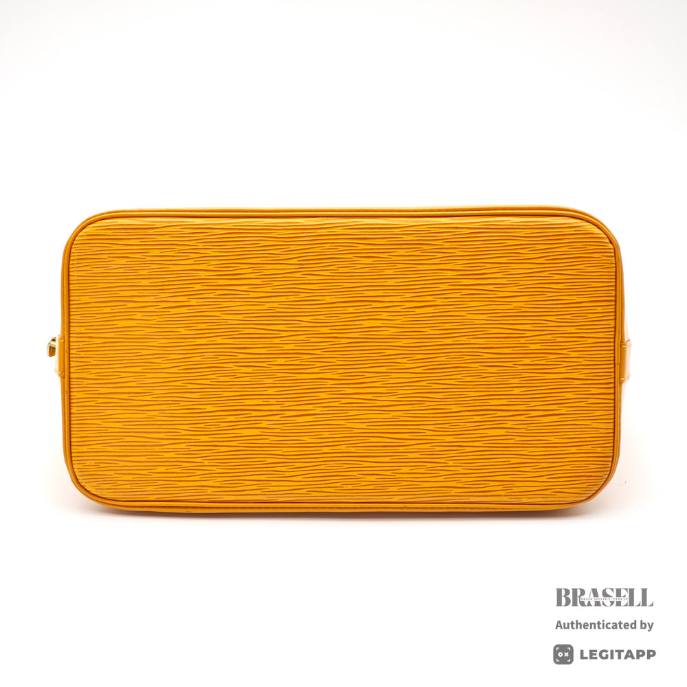 LOUIS VUITTON Alma Epi Leather Yellow Hand Bag M52149 【ImportFeeFREE】