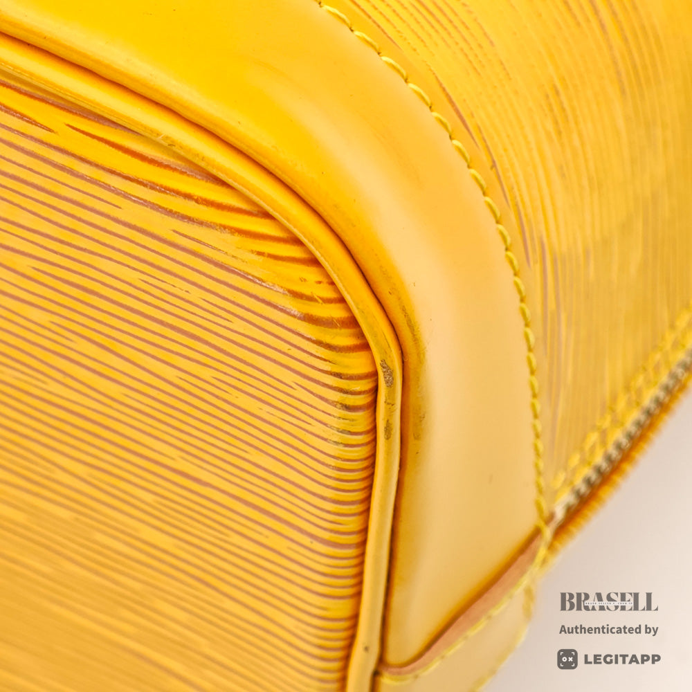 LOUIS VUITTON Alma Epi Leather Yellow Hand Bag M52149 【ImportFeeFREE】