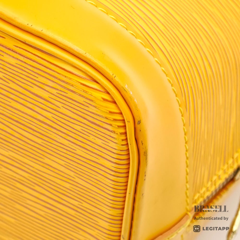 LOUIS VUITTON Alma Epi Leather Yellow Hand Bag M52149 【ImportFeeFREE】