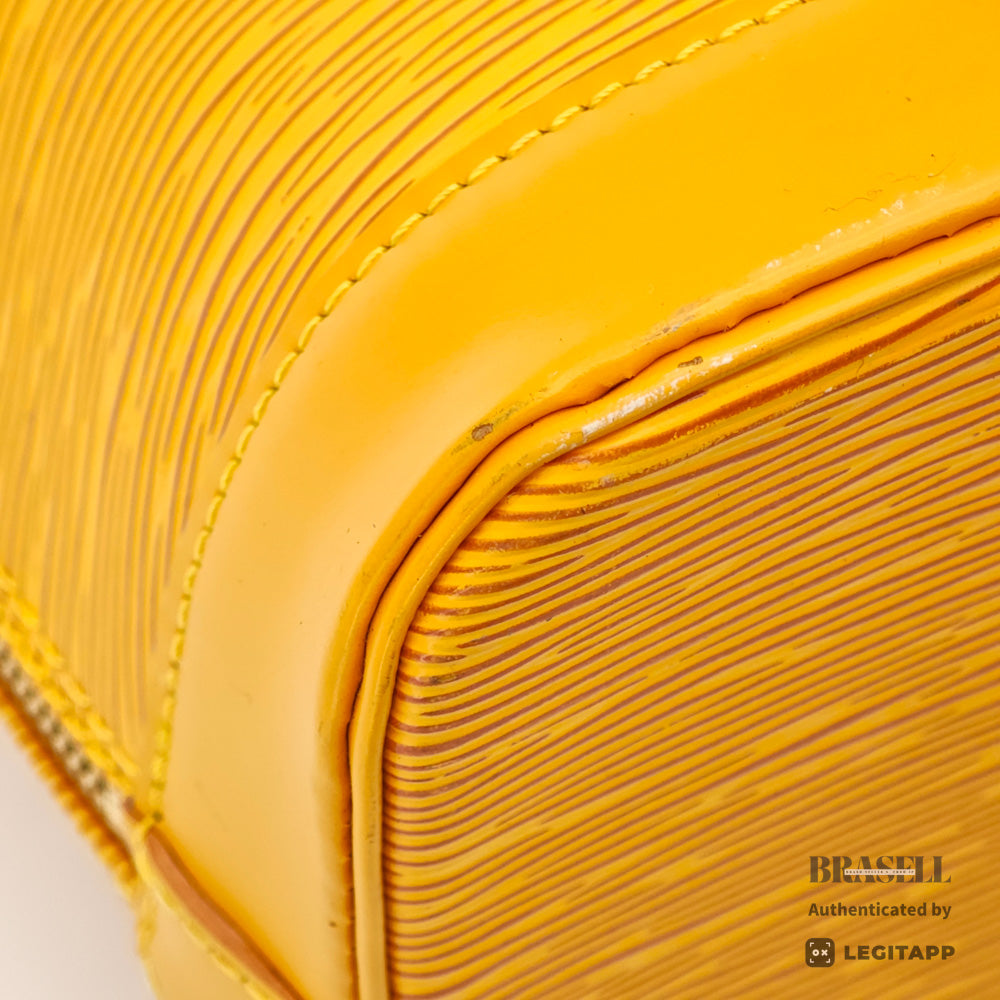 LOUIS VUITTON Alma Epi Leather Yellow Hand Bag M52149 【ImportFeeFREE】