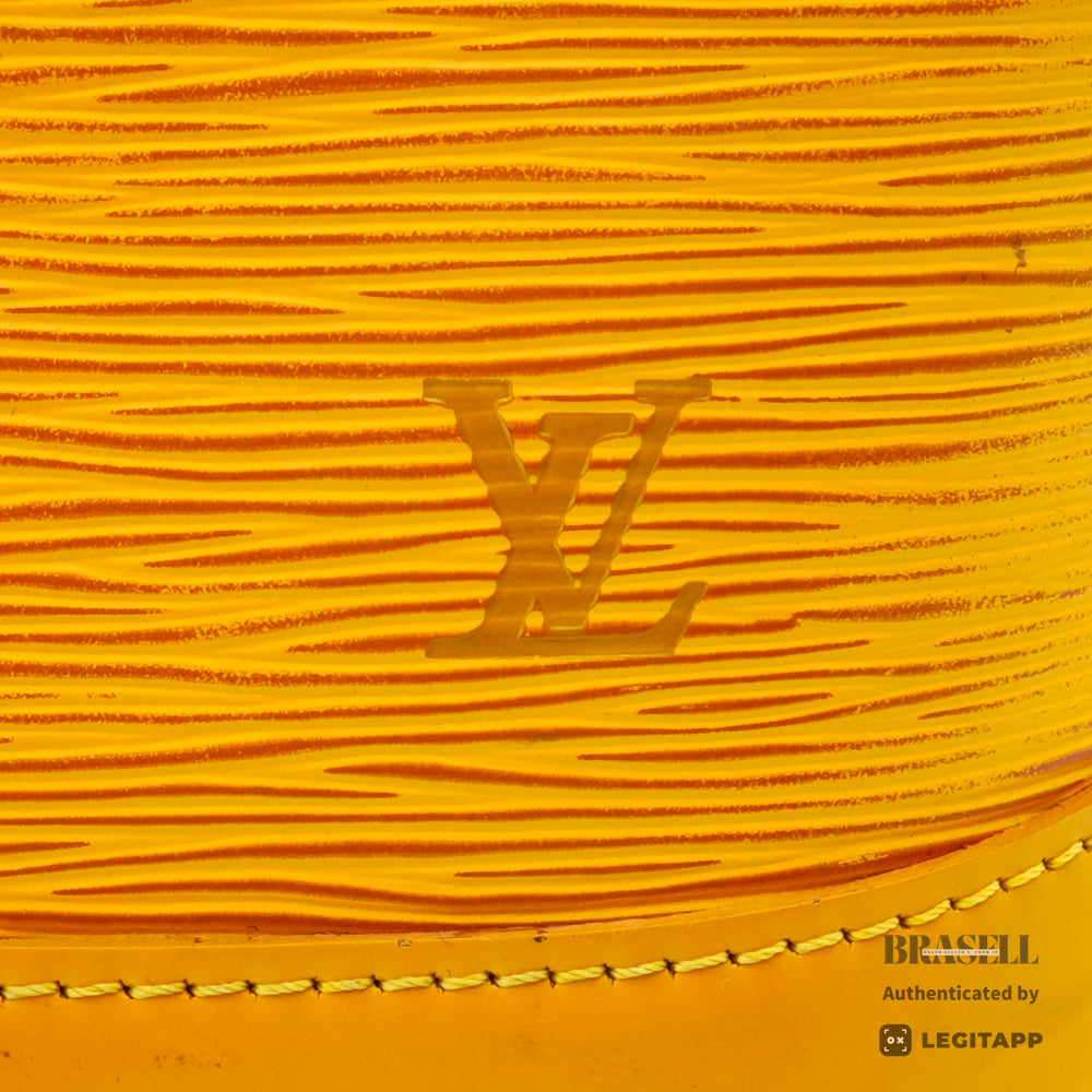 LOUIS VUITTON Alma Epi Leather Yellow Hand Bag M52149 【ImportFeeFREE】