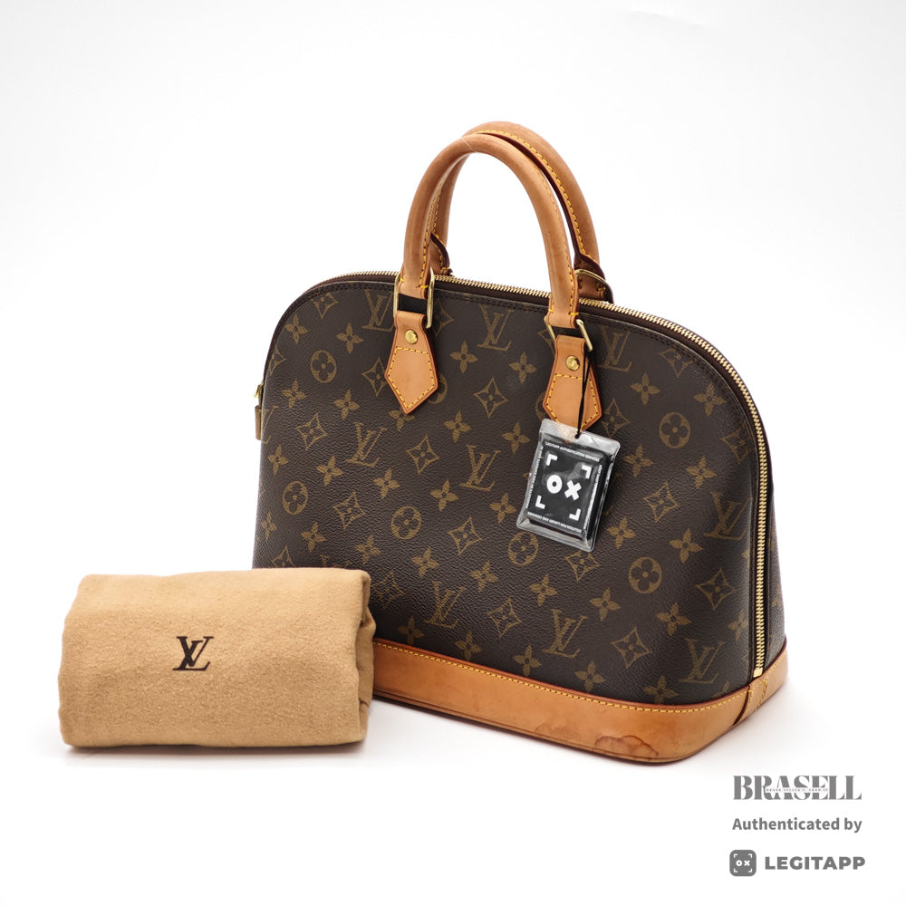 LOUIS VUITTON Alma Monogram Canvas Brown Hand Bag M51130 【ImportFeeFREE】