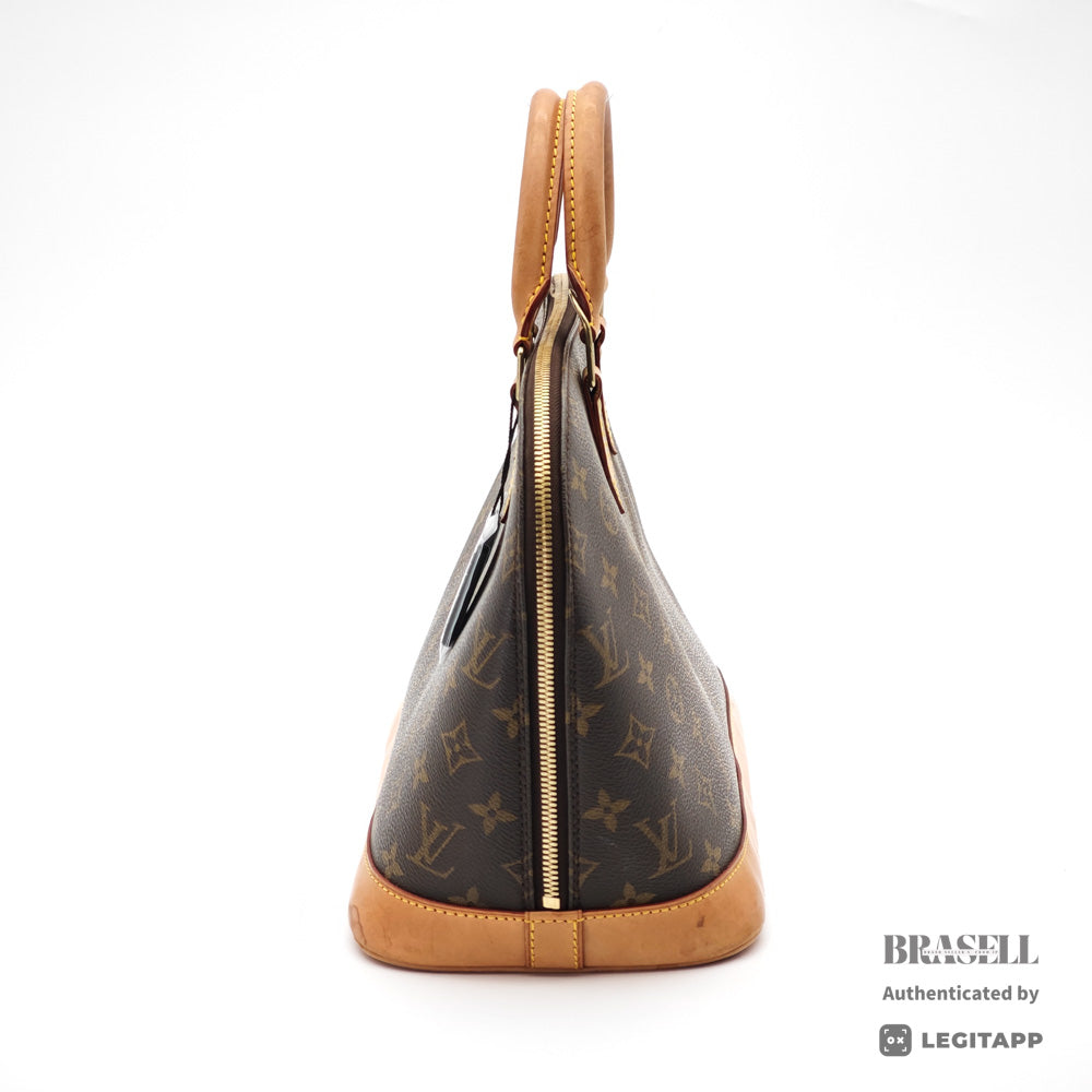 LOUIS VUITTON Alma Monogram Canvas Brown Hand Bag M51130 【ImportFeeFREE】