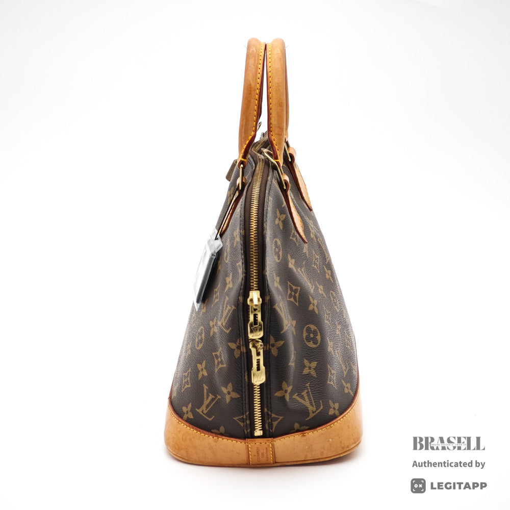 LOUIS VUITTON Alma Monogram Canvas Brown Hand Bag M51130 【ImportFeeFREE】