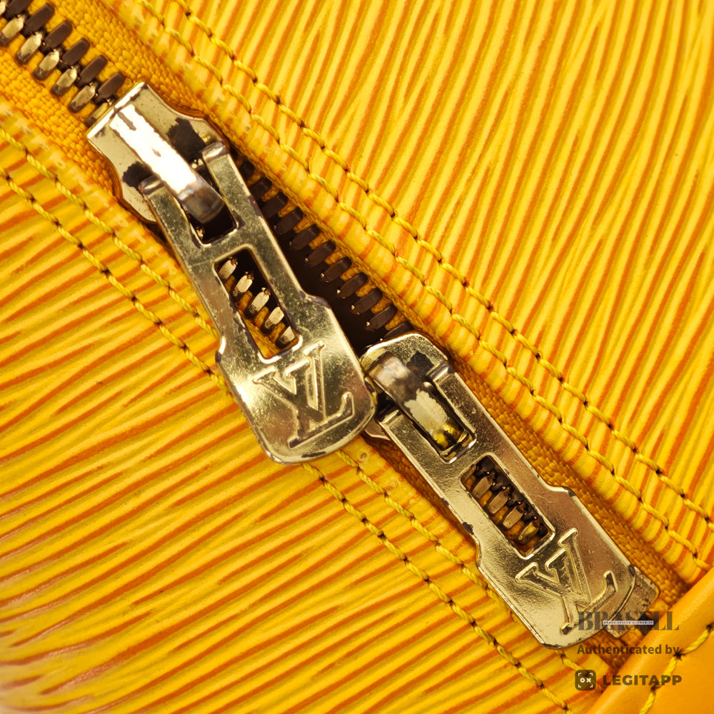 LOUIS VUITTON Alma Epi Leather Yellow Hand Bag M52149 【ImportFeeFREE】