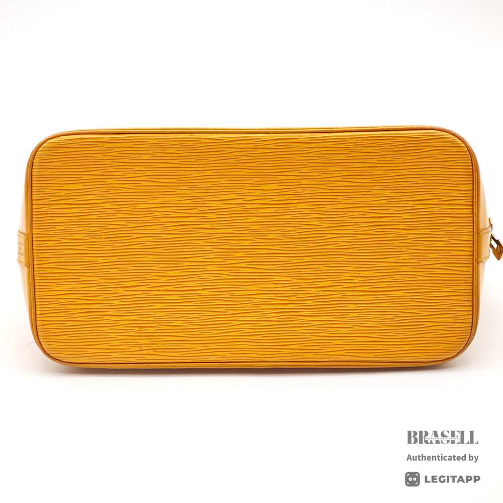LOUIS VUITTON Alma Epi Leather Yellow Hand Bag M52149 【ImportFeeFREE】