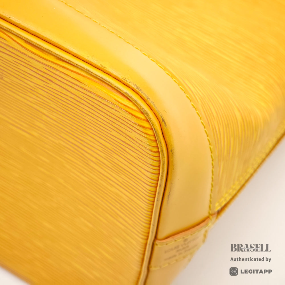 LOUIS VUITTON Alma Epi Leather Yellow Hand Bag M52149 【ImportFeeFREE】