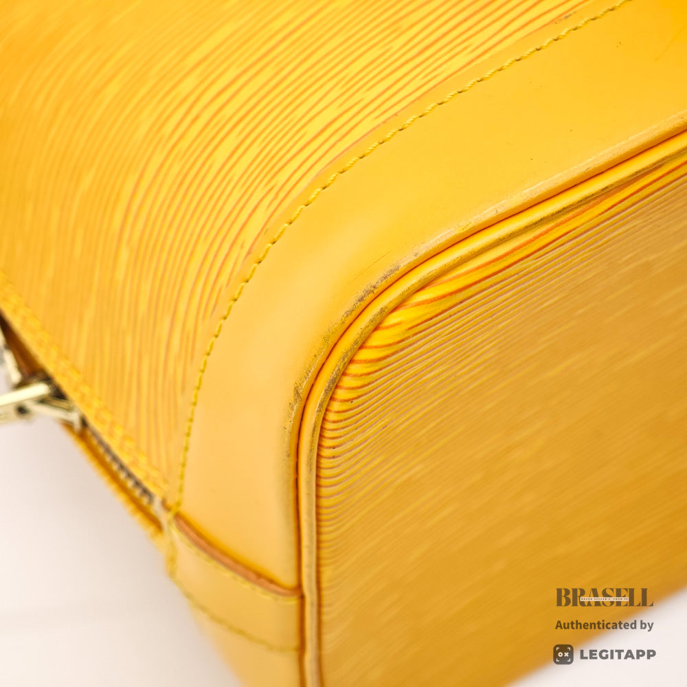 LOUIS VUITTON Alma Epi Leather Yellow Hand Bag M52149 【ImportFeeFREE】