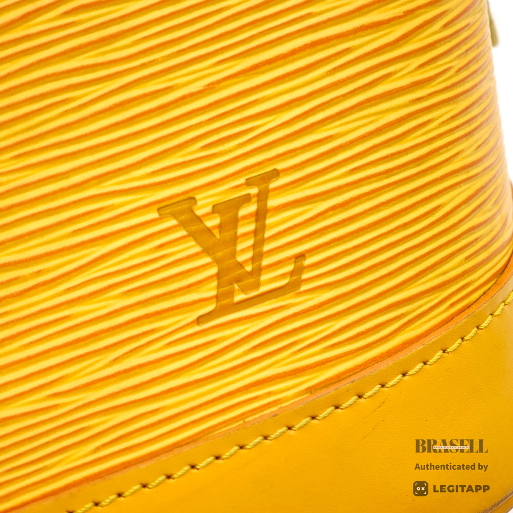 LOUIS VUITTON Alma Epi Leather Yellow Hand Bag M52149 【ImportFeeFREE】