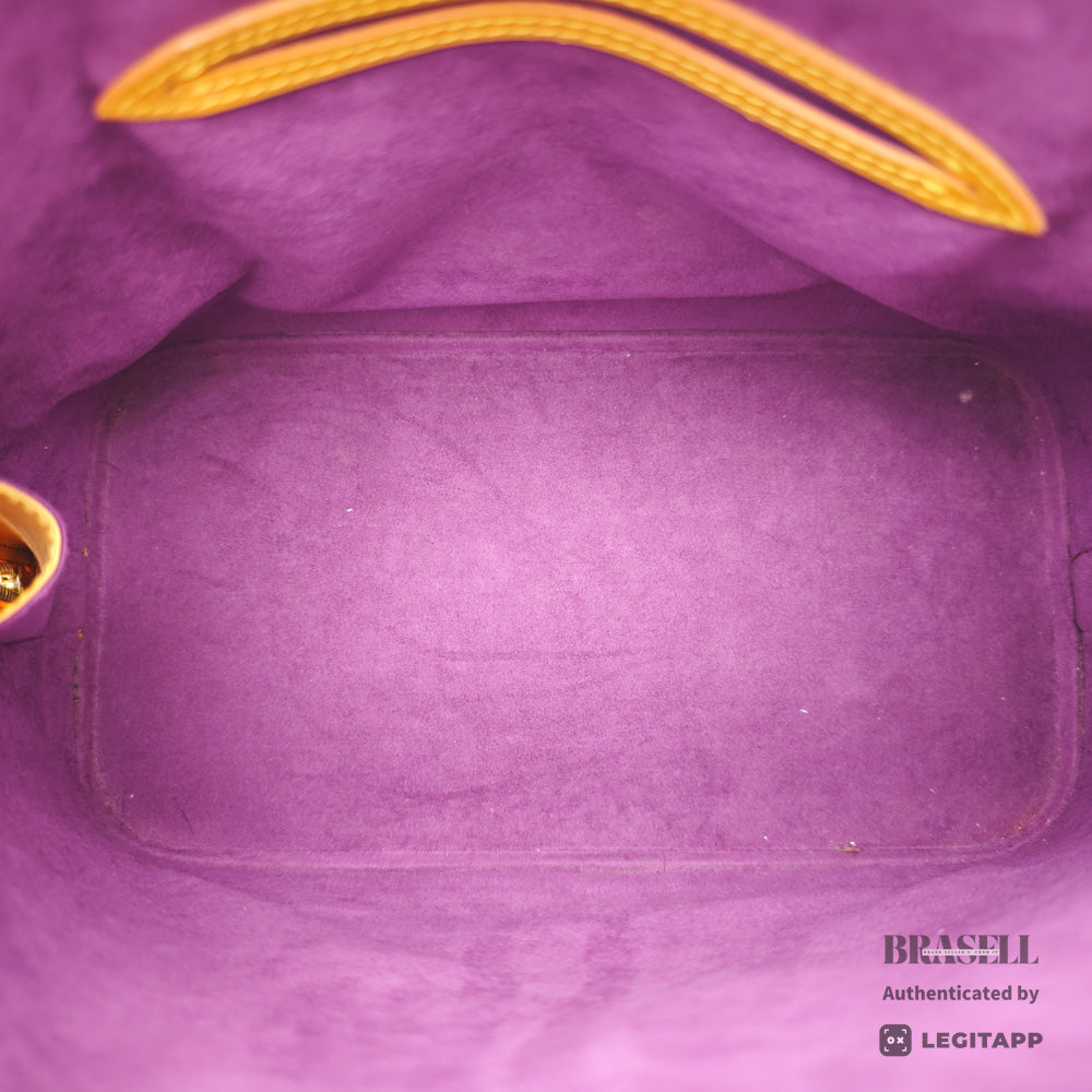 LOUIS VUITTON Alma Epi Leather Yellow Hand Bag M52149 【ImportFeeFREE】