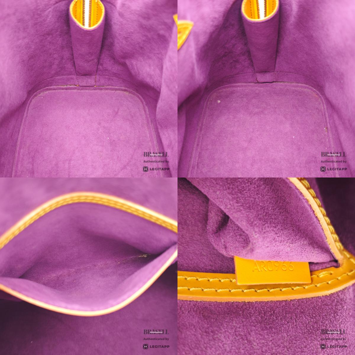 LOUIS VUITTON Alma Epi Leather Yellow Hand Bag M52149 【ImportFeeFREE】