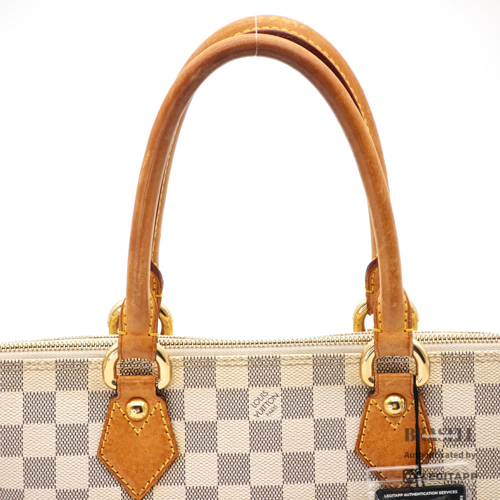 LOUIS VUITTON Saleya PM Damier Azur Canvas White Tote Bag 【ImportFeeFREE】