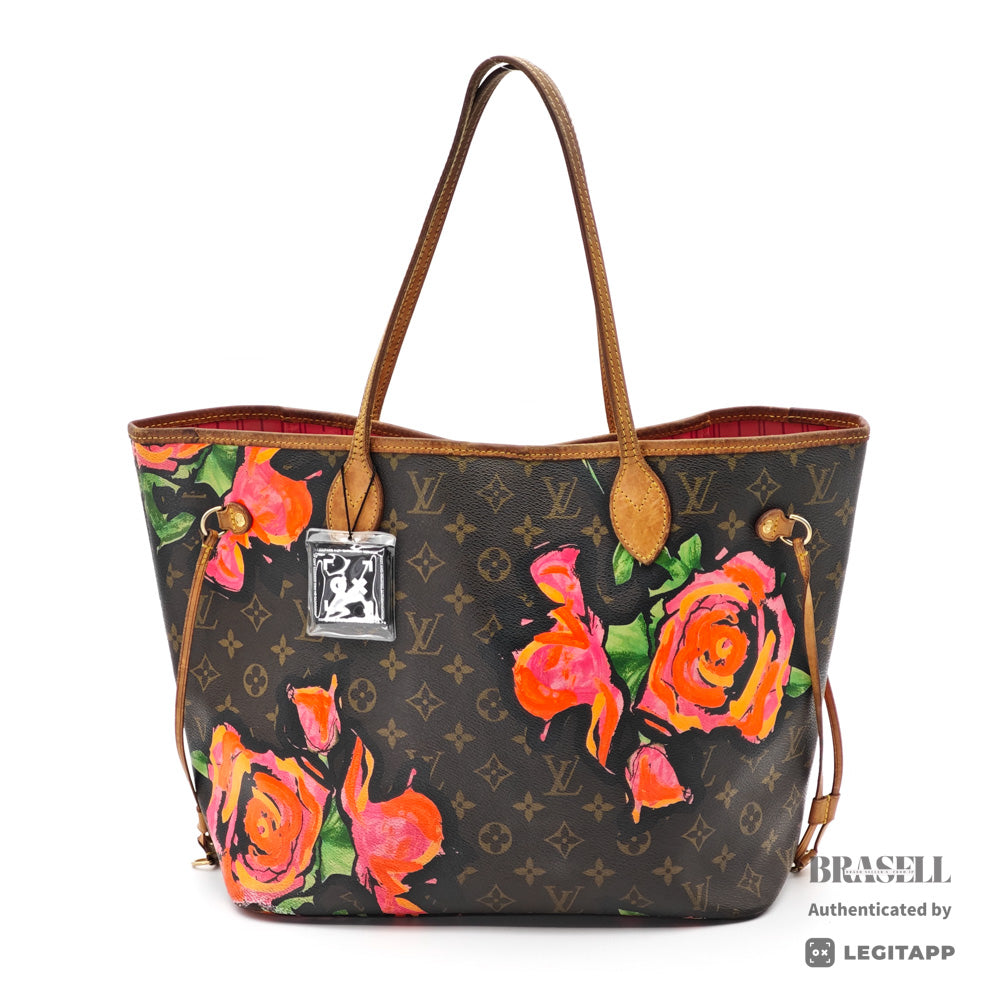 LOUIS VUITTON Neverfull MM Monogram Rose Canvas Tote Bag 【ImportFeeFREE】