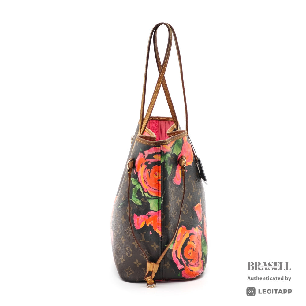 LOUIS VUITTON Neverfull MM Monogram Rose Canvas Tote Bag 【ImportFeeFREE】