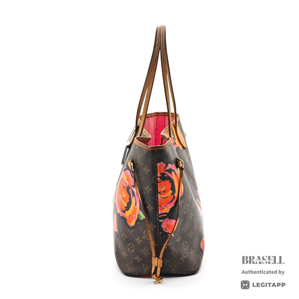 LOUIS VUITTON Neverfull MM Monogram Rose Canvas Tote Bag 【ImportFeeFREE】
